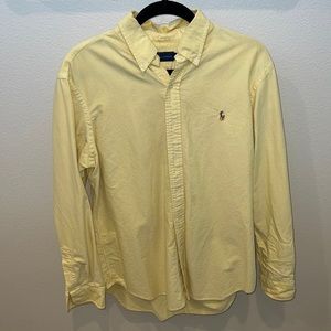Mens Long-sleeves Button Down Polo